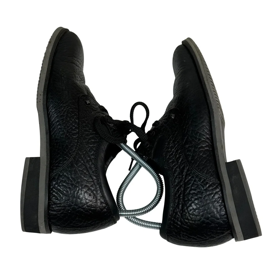 TOTO Mens‎ Black Pebbled Leather Elevator Shoes Derby Lace Up H335081 Size 8